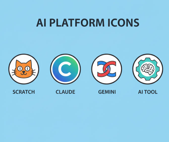 Generative AI symbols Generative AI symbols Image